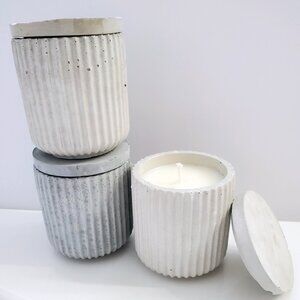 Watermelon | soClean MINI Concrete Vessel with Lid | Hand-poured Soy Wax